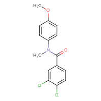 Chemical structure of 3,4-dichloro-N-(4-methoxyphenyl)-N-methylbenzamide - CSSB00104634091