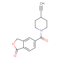 Chemical structure of 5-(4-ethynylpiperidine-1-carbonyl)-1,3-dihydro-2-benzofuran-1-one - CSSB06474337123
