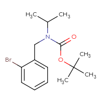 Chemical structure of tert-butyl N-[(2-bromophenyl)methyl]-N-(propan-2-yl)carbamate - CSSB00113876171