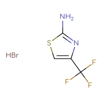 Chemical structure of 4-(trifluoromethyl)-1,3-thiazol-2-amine hydrobromide - CSSB06633781372