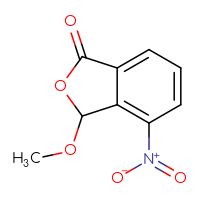 Chemical structure of 3-methoxy-4-nitro-1,3-dihydro-2-benzofuran-1-one - CSSB00134830829