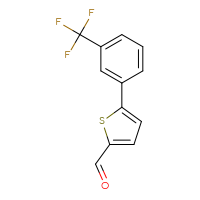 Chemical structure of 5-[3-(trifluoromethyl)phenyl]thiophene-2-carbaldehyde - CSSB00000286656