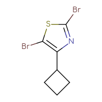 Chemical structure of 2,5-dibromo-4-cyclobutyl-1,3-thiazole - CSSB00010115428