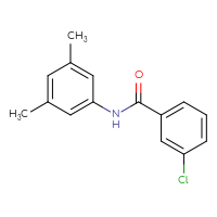 Chemical structure of 3-chloro-N-(3,5-dimethylphenyl)benzamide - CSSB00046122077