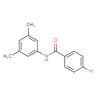 Chemical structure of N-(3,5-dimethylphenyl)-4-fluorobenzamide - CSSB00000582375