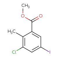 Chemical structure of methyl 3-chloro-5-iodo-2-methylbenzoate - CSSB00013486310