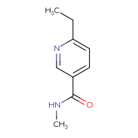 Chemical structure of 6-ethyl-N-methylpyridine-3-carboxamide - CSSB06409348064