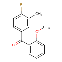 Chemical structure of (4-fluoro-3-methylphenyl)(2-methoxyphenyl)methanone - CSSB00003130461