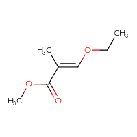 Chemical structure of methyl (2E)-3-ethoxy-2-methylprop-2-enoate - CSSB00025779899