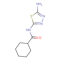 Chemical structure of N-(5-amino-1,3,4-thiadiazol-2-yl)cyclohexanecarboxamide - CSSB00012590752