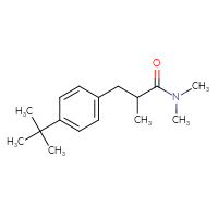 Chemical structure of 3-(4-tert-butylphenyl)-N,N,2-trimethylpropanamide - CSSB00734110769