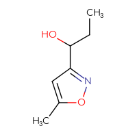 Chemical structure of 1-(5-methyl-1,2-oxazol-3-yl)propan-1-ol - CSSB00011024492