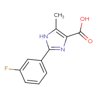 Chemical structure of 2-(3-fluorophenyl)-5-methyl-1H-imidazole-4-carboxylic acid - CSSB00011297389