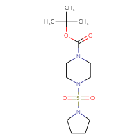 Chemical structure of tert-butyl 4-(pyrrolidine-1-sulfonyl)piperazine-1-carboxylate - CSSB00104826408