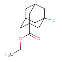 Chemical structure of ethyl 3-chloroadamantane-1-carboxylate - CSSB01074182324