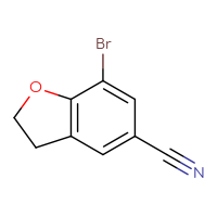 Chemical structure of 7-bromo-2,3-dihydro-1-benzofuran-5-carbonitrile - CSSB00021613668