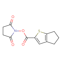 Chemical structure of 2,5-dioxopyrrolidin-1-yl 4H,5H,6H-cyclopenta[b]thiophene-2-carboxylate - CSSB02172879087