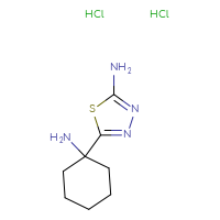 Chemical structure of 5-(1-aminocyclohexyl)-1,3,4-thiadiazol-2-amine dihydrochloride - CSSB00015187727
