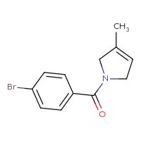 Chemical structure of 1-(4-bromobenzoyl)-3-methyl-2,5-dihydro-1H-pyrrole - CSSB02135331597