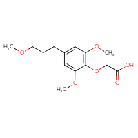 Chemical structure of 2-[2,6-dimethoxy-4-(3-methoxypropyl)phenoxy]acetic acid - CSSB21432501911