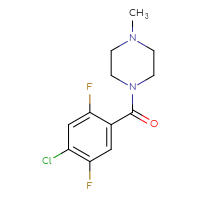 Chemical structure of 1-(4-chloro-2,5-difluorobenzoyl)-4-methylpiperazine - CSSB00008683597