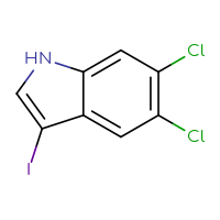 Chemical structure of 5,6-dichloro-3-iodo-1H-indole - CSSB00038744586
