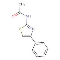 Chemical structure of N-(4-phenyl-1,3-thiazol-2-yl)acetamide - CSSB00000001593