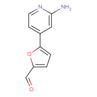 Chemical structure of 5-(2-aminopyridin-4-yl)furan-2-carbaldehyde - CSSB06581636037