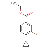 Chemical structure of ethyl 4-cyclopropyl-3-fluorobenzoate - CSSB06582288222