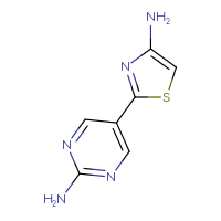 Chemical structure of 5-(4-amino-1,3-thiazol-2-yl)pyrimidin-2-amine - CSSB00009877346
