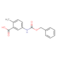 Chemical structure of 5-{[(benzyloxy)carbonyl]amino}-2-methylbenzoic acid - CSSB00011893973