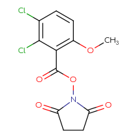 Chemical structure of 2,5-dioxopyrrolidin-1-yl 2,3-dichloro-6-methoxybenzoate - CSSB20269749033