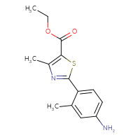 Chemical structure of ethyl 2-(4-amino-2-methylphenyl)-4-methyl-1,3-thiazole-5-carboxylate - CSSB06310977696