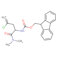 Chemical structure of (9H-fluoren-9-yl)methyl N-[3-chloro-1-(dimethylcarbamoyl)but-3-en-1-yl]carbamate - CSSB00557829669