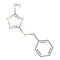 Chemical structure of 3-(benzylsulfanyl)-1,2,4-thiadiazol-5-amine - CSSB00000184151