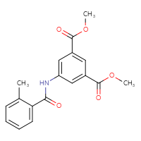 Chemical structure of 1,3-dimethyl 5-(2-methylbenzamido)benzene-1,3-dicarboxylate - CSSB00028010460