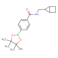 Chemical structure of N-({bicyclo[2.1.0]pentan-5-yl}methyl)-4-(4,4,5,5-tetramethyl-1,3,2-dioxaborolan-2-yl)benzamide - CSSB02526793123