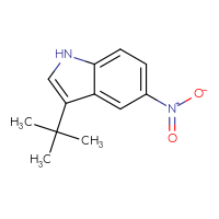 Chemical structure of 3-tert-butyl-5-nitro-1H-indole - CSSB00006433352