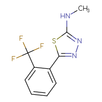 Chemical structure of N-methyl-5-[2-(trifluoromethyl)phenyl]-1,3,4-thiadiazol-2-amine - CSSB00008305208