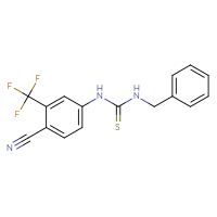 Chemical structure of 1-benzyl-3-[4-cyano-3-(trifluoromethyl)phenyl]thiourea - CSSB15587562156