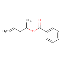 Chemical structure of pent-4-en-2-yl benzoate - CSSB00103294706