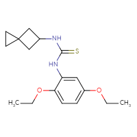 Chemical structure of 1-(2,5-diethoxyphenyl)-3-{spiro[2.3]hexan-5-yl}thiourea - CSSB00909368489