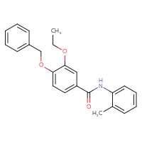 Chemical structure of 4-(benzyloxy)-3-ethoxy-N-(2-methylphenyl)benzamide - CSSB00121694041