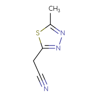 Chemical structure of 2-(5-methyl-1,3,4-thiadiazol-2-yl)acetonitrile - CSSB00011263992