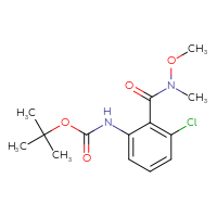 Chemical structure of tert-butyl N-{3-chloro-2-[methoxy(methyl)carbamoyl]phenyl}carbamate - CSSB02271959871