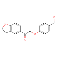 Chemical structure of 4-[2-(2,3-dihydro-1-benzofuran-5-yl)-2-oxoethoxy]benzaldehyde - CSSB21414445703