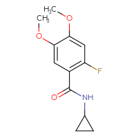 Chemical structure of N-cyclopropyl-2-fluoro-4,5-dimethoxybenzamide - CSSB01385775819