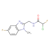 Chemical structure of 2-chloro-2-fluoro-N-[(5-fluoro-1-methyl-1H-1,3-benzodiazol-2-yl)methyl]acetamide - CSSB21332052245