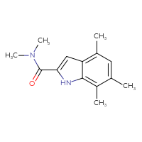 Chemical structure of N,N,4,6,7-pentamethyl-1H-indole-2-carboxamide - CSSB00133087155