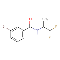 Chemical structure of 3-bromo-N-(1,1-difluoropropan-2-yl)benzamide - CSSB00015692506